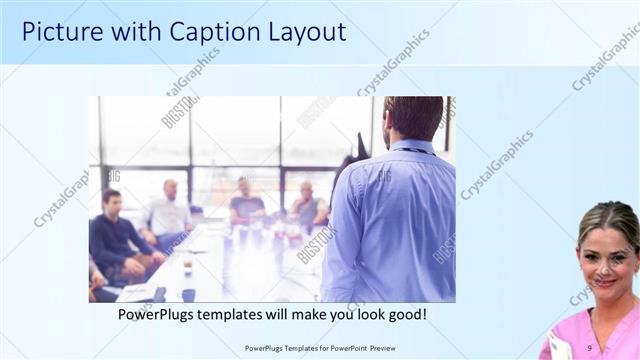 Picture with Caption presentation slide layout