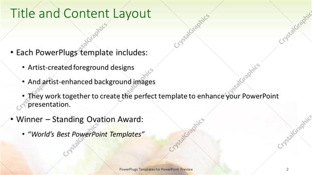 Title and Content presentation slide layout
