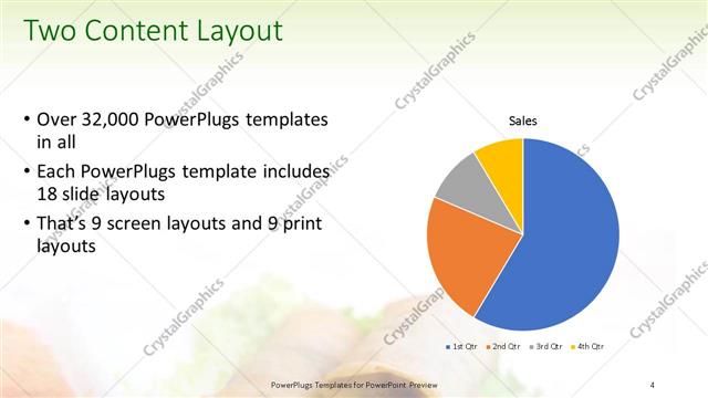 Two Content presentation slide layout