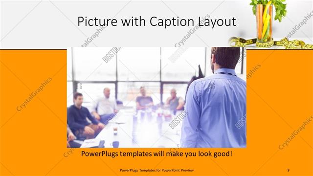 Picture with Caption presentation slide layout