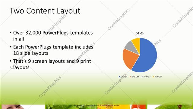 Two Content presentation slide layout