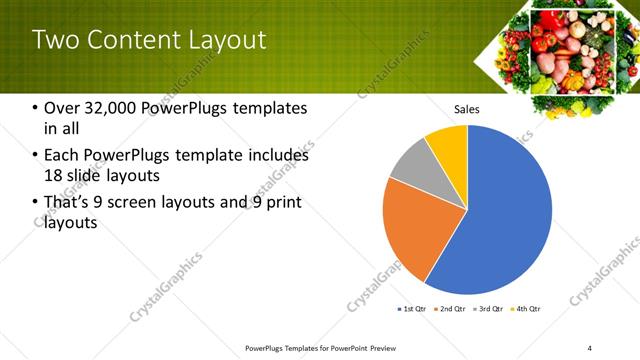 Two Content presentation slide layout