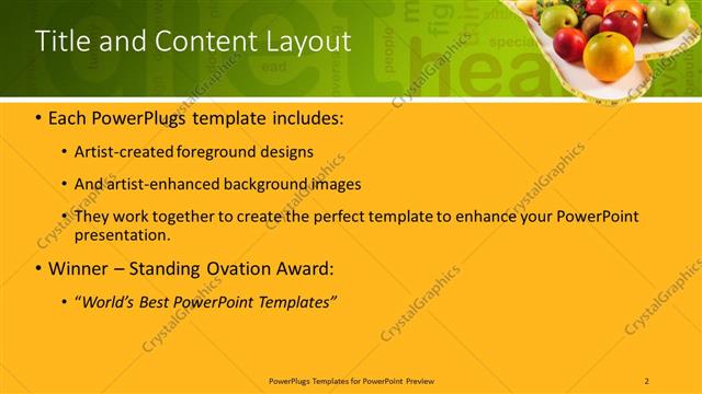 Title and Content presentation slide layout