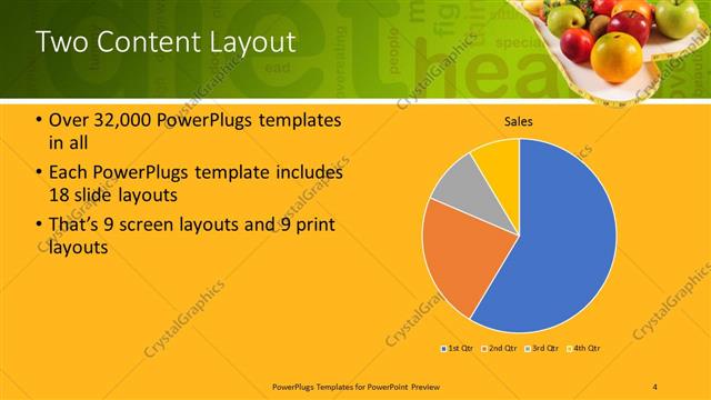 Two Content presentation slide layout