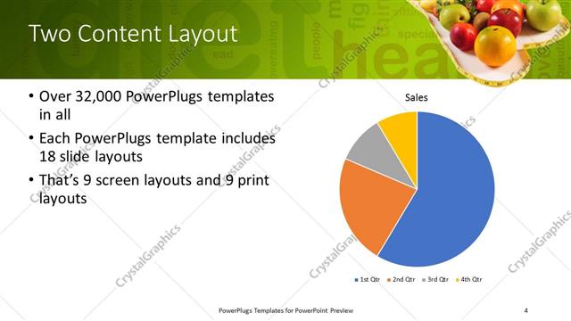 Two Content presentation slide layout
