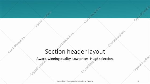 Section Header presentation slide layout