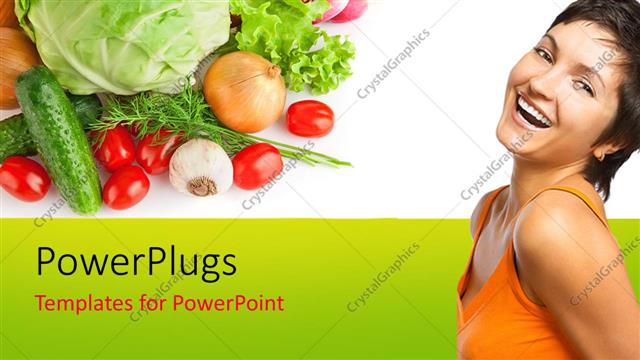  Presentation with good life - Be healthy eat more greens fresh vegetables  cabbage tomatoes  onion garlic a healthy life  with a good vegetable garden