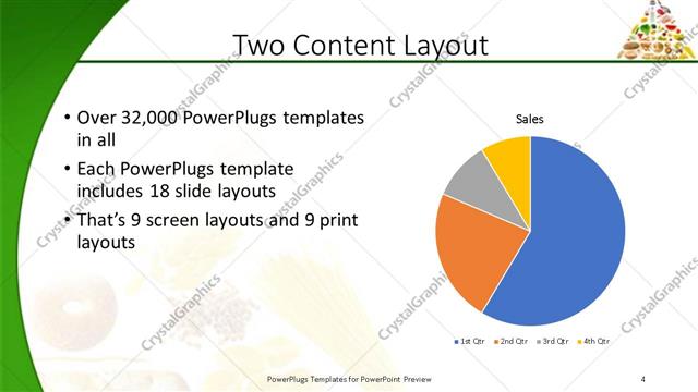 Two Content presentation slide layout