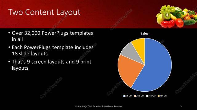 Two Content presentation slide layout
