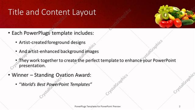 Title and Content presentation slide layout