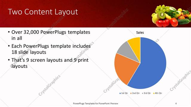 Two Content presentation slide layout