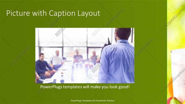 Picture with Caption presentation slide layout
