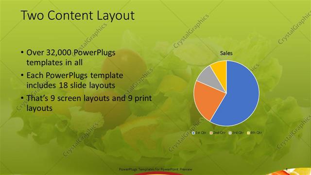 Two Content presentation slide layout