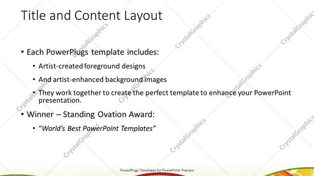 Title and Content presentation slide layout