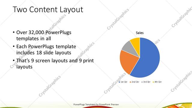 Two Content presentation slide layout