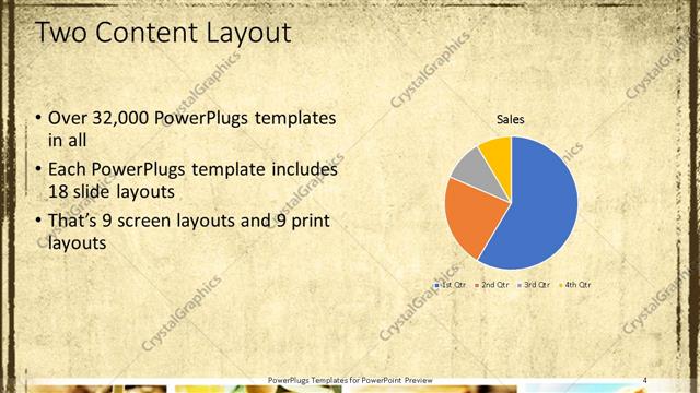 Two Content presentation slide layout