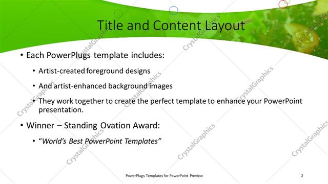 Title and Content presentation slide layout