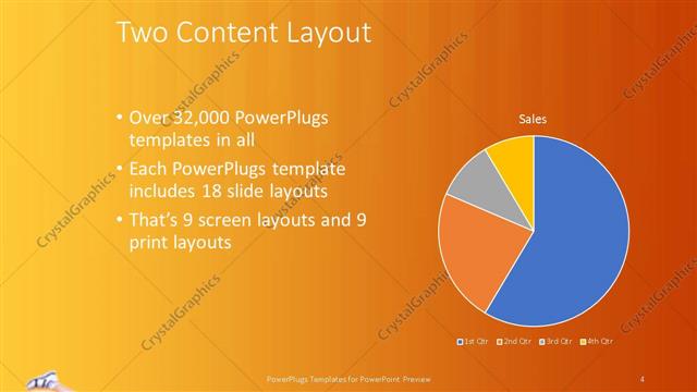 Two Content presentation slide layout