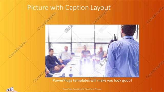 Picture with Caption presentation slide layout