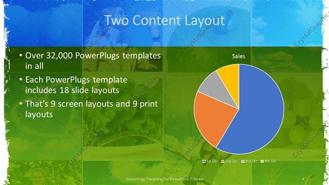 Two Content presentation slide layout