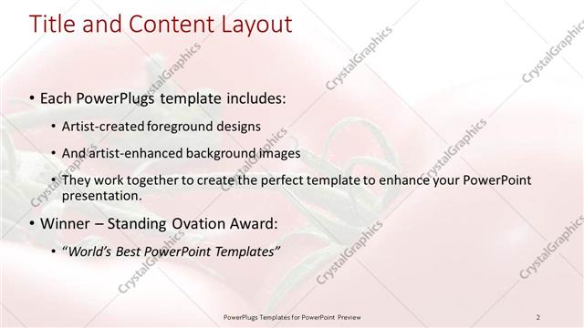 Title and Content presentation slide layout