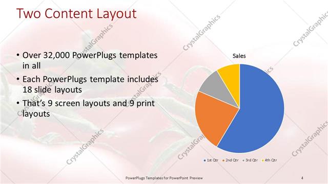 Two Content presentation slide layout