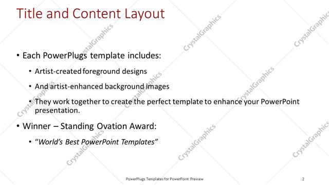 Title and Content presentation slide layout