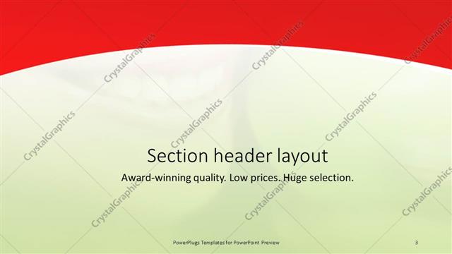 Section Header presentation slide layout