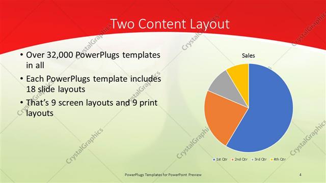 Two Content presentation slide layout