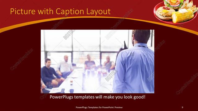 Picture with Caption presentation slide layout