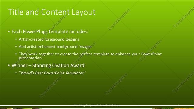 Title and Content presentation slide layout