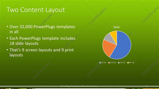 Two Content presentation slide layout