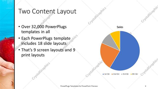 Two Content presentation slide layout
