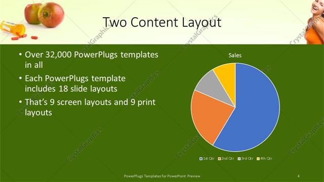 Two Content presentation slide layout