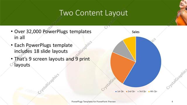 Two Content presentation slide layout