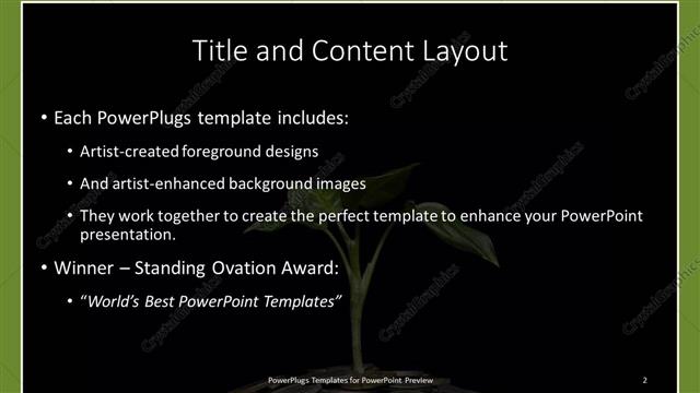 Title and Content presentation slide layout