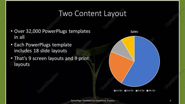 Two Content presentation slide layout