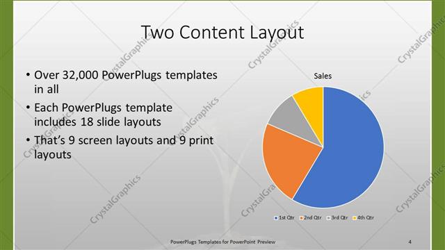 Two Content presentation slide layout