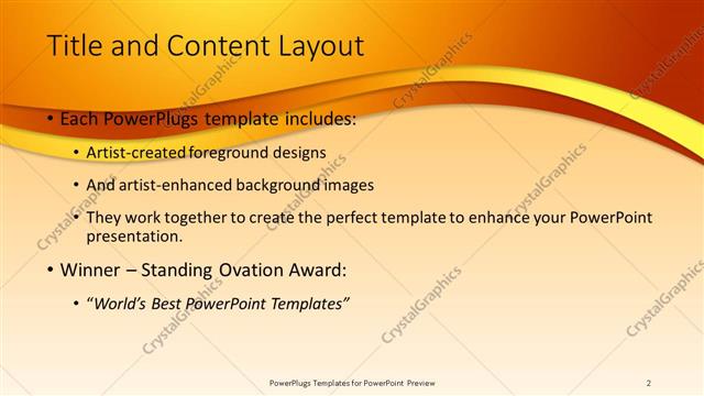 Title and Content presentation slide layout