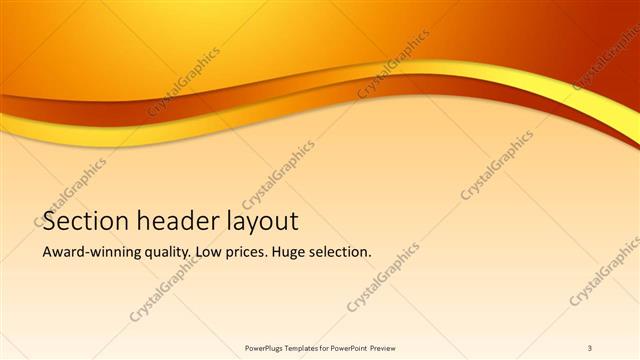 Section Header presentation slide layout