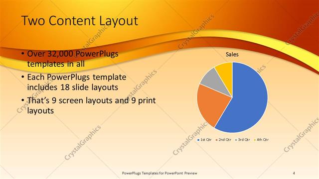 Two Content presentation slide layout