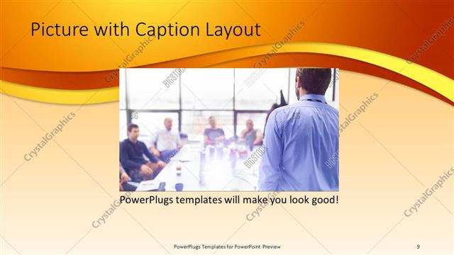 Picture with Caption presentation slide layout