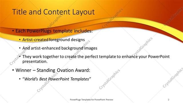 Title and Content presentation slide layout