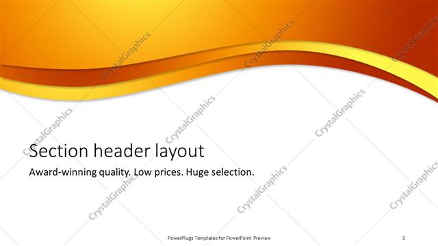 Section Header presentation slide layout