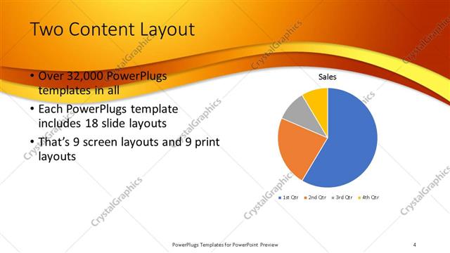 Two Content presentation slide layout