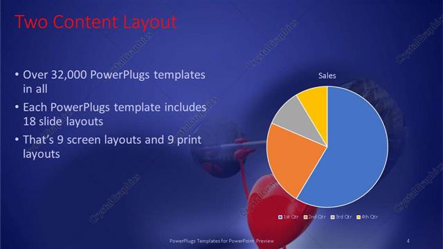 Two Content presentation slide layout