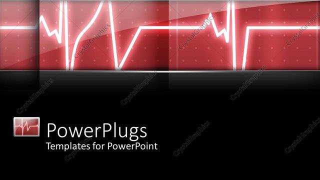  Presentation with heart monitor - Heart beat heart monitor in hospital black background