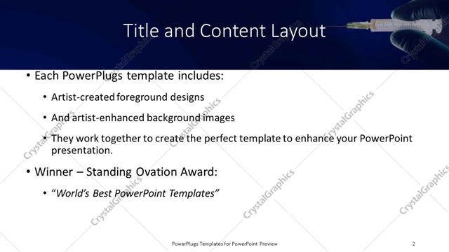 Title and Content presentation slide layout