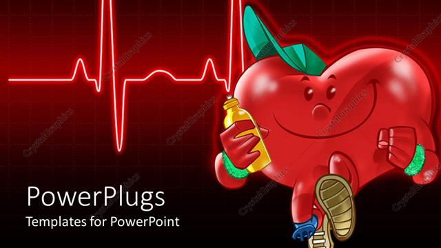  Presentation with bottle - A heart with a bottle and a heartbeat line