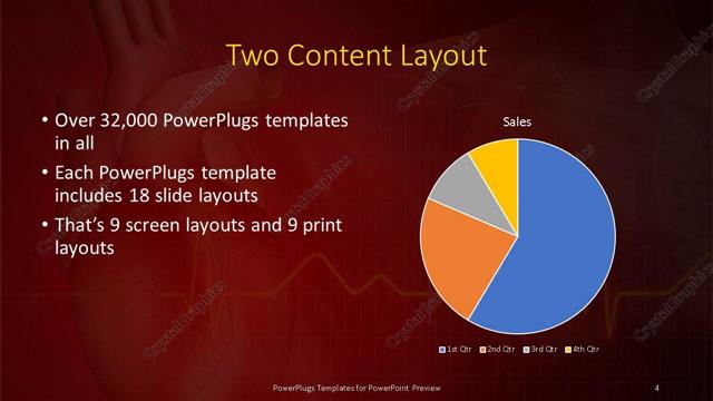 Two Content presentation slide layout